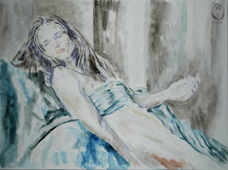 oil on paper - olio su carta di Piro